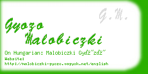 gyozo malobiczki business card